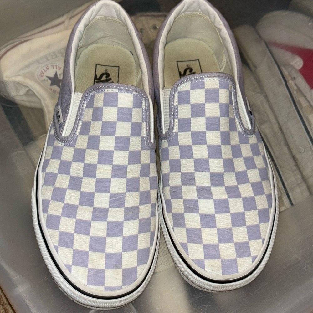 women’s size 11 checkered slip on vans